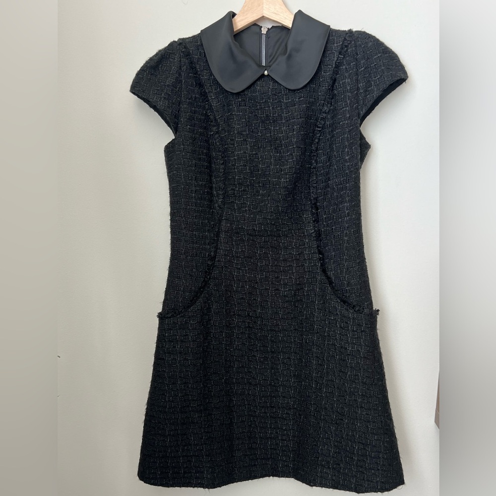 Collared Tweed Minidress